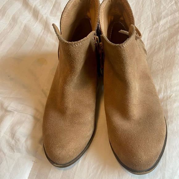 Lucky Brand Fringe Booties (Tan) - Picture 2 of 9